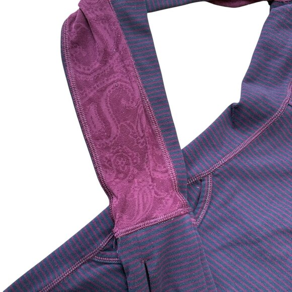 Lululemon Star Runner Pullover Top Rulu Lace 1/2 Zip Gym Sz 2 Plum - Picture 6 of 10